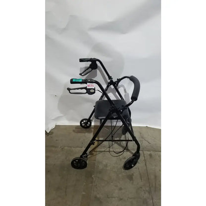 Reuse Medical Equipment Black Equate Rolling Walker for Seniors with Seat and Wheels Hand-Operated Loop Locks, second-hand product photo 12