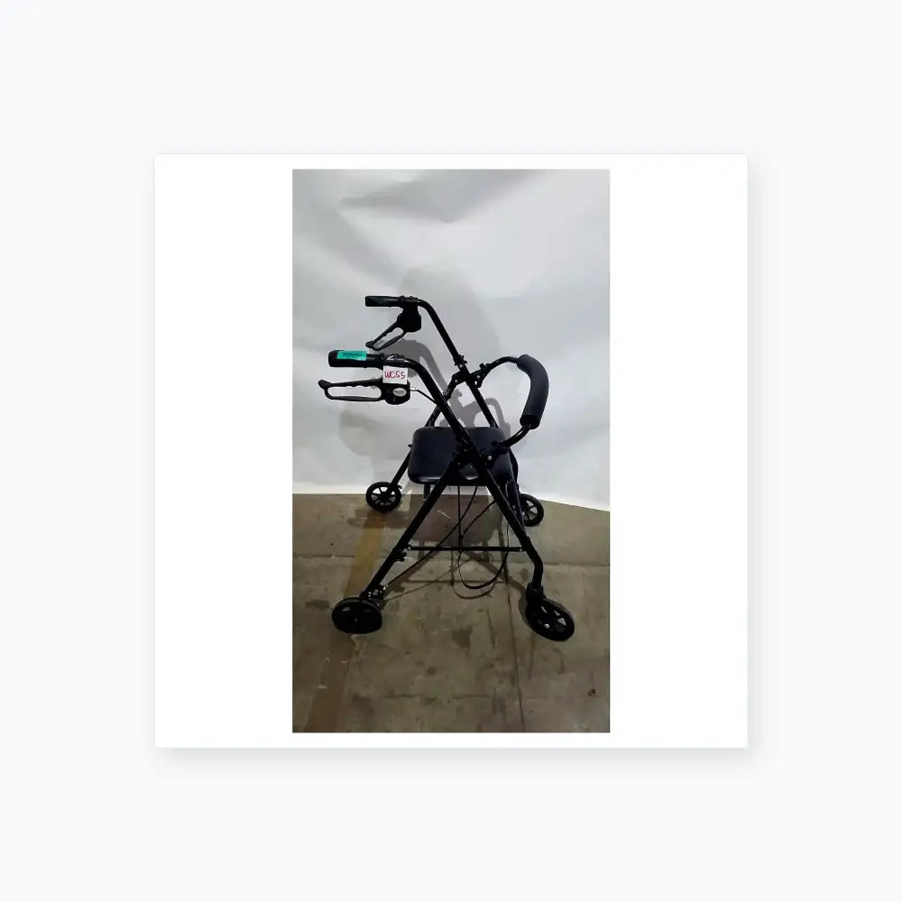 Reuse Medical Equipment Black Equate Rolling Walker for Seniors with Seat and Wheels Hand-Operated Loop Locks, second-hand product photo 2