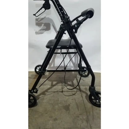 Reuse Medical Equipment Black Equate Rolling Walker for Seniors with Seat and Wheels Hand-Operated Loop Locks, second-hand product photo 4
