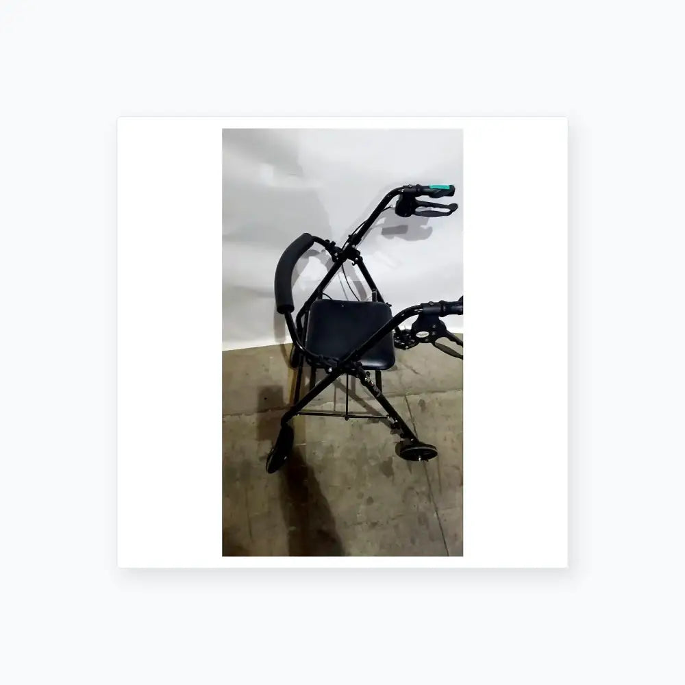 Reuse Medical Equipment Black Equate Rolling Walker for Seniors with Seat and Wheels Hand-Operated Loop Locks, second-hand product photo 8