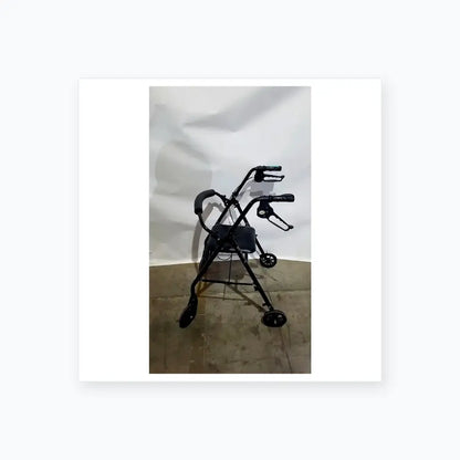 Reuse Medical Equipment Black Equate Rolling Walker for Seniors with Seat and Wheels Hand-Operated Loop Locks, second-hand product photo 1