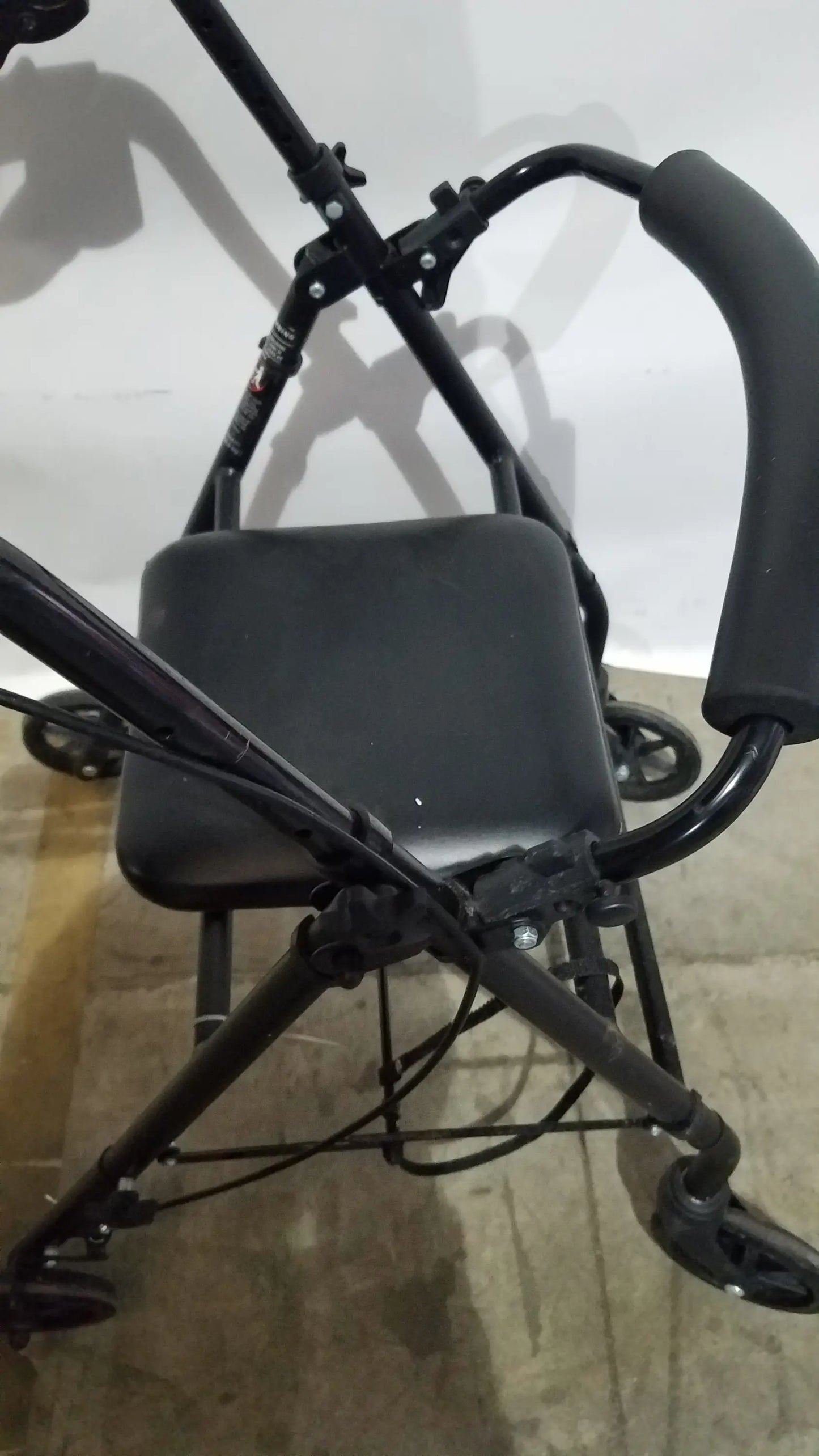 Reuse Medical Equipment Black Equate Rolling Walker for Seniors with Seat and Wheels Hand-Operated Loop Locks, second-hand product photo 5