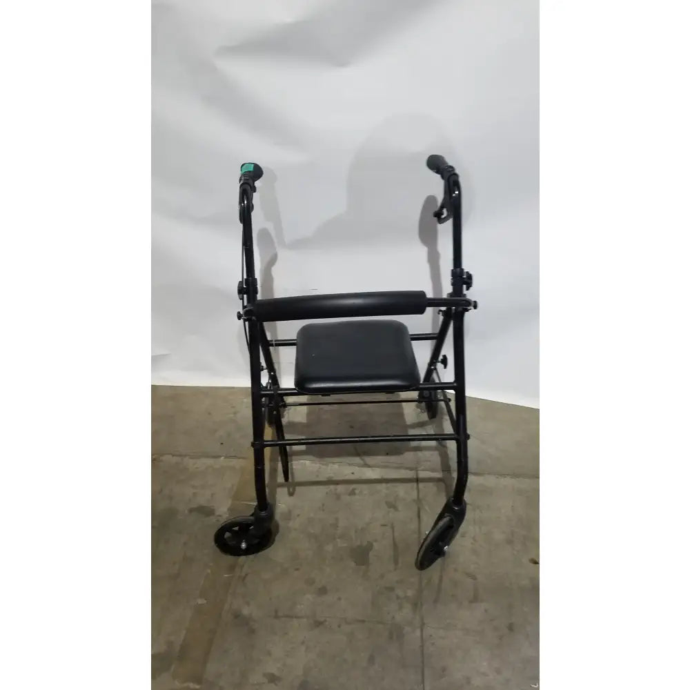 Reuse Medical Equipment Black Equate Rolling Walker for Seniors with Seat and Wheels Hand-Operated Loop Locks, second-hand product photo 9
