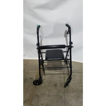 Reuse Medical Equipment Black Equate Rolling Walker for Seniors with Seat and Wheels Hand-Operated Loop Locks, second-hand product photo 9