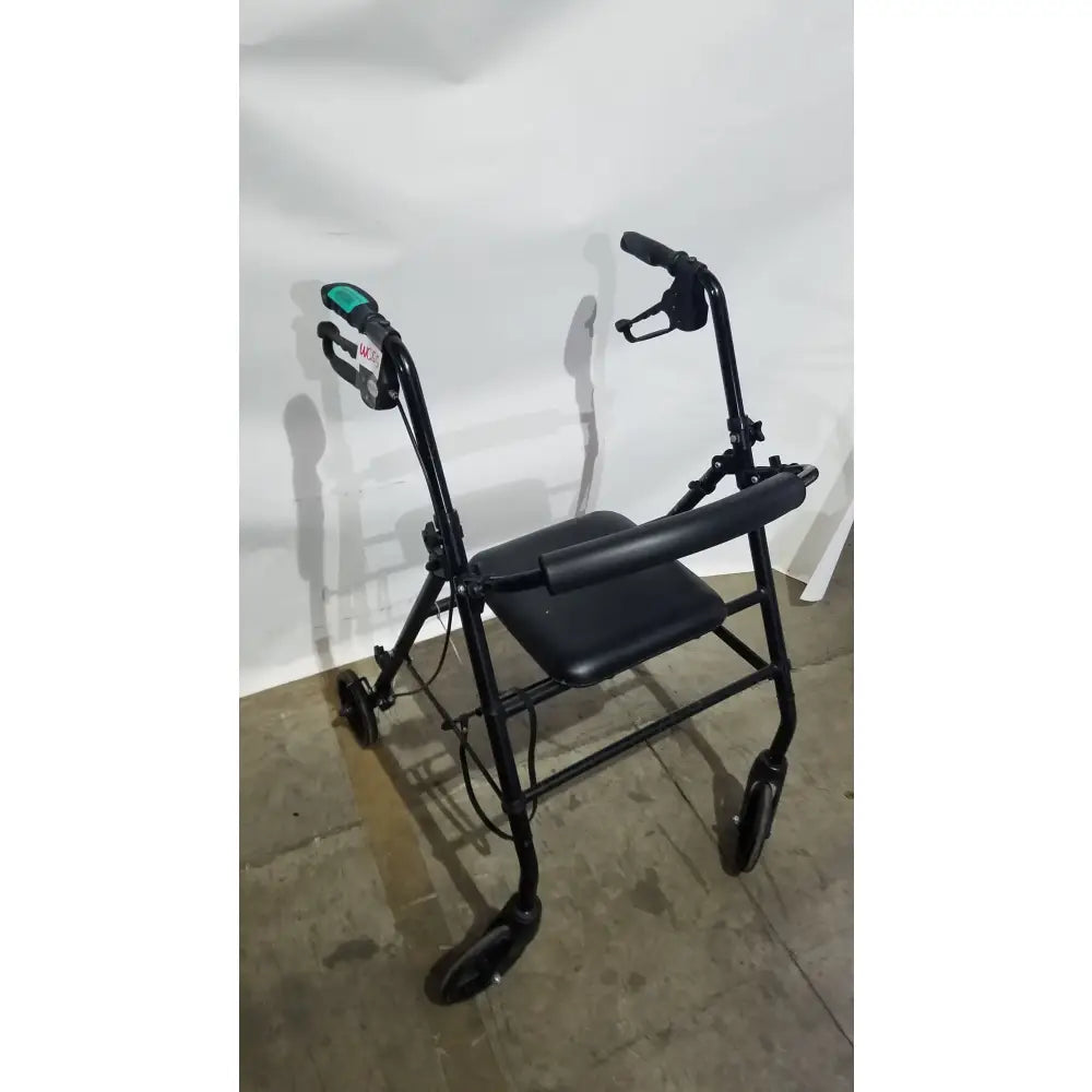 Reuse Medical Equipment Black Equate Rolling Walker for Seniors with Seat and Wheels Hand-Operated Loop Locks, second-hand product photo 11