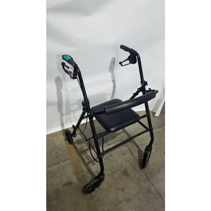 Reuse Medical Equipment Black Equate Rolling Walker for Seniors with Seat and Wheels Hand-Operated Loop Locks, second-hand product photo 11