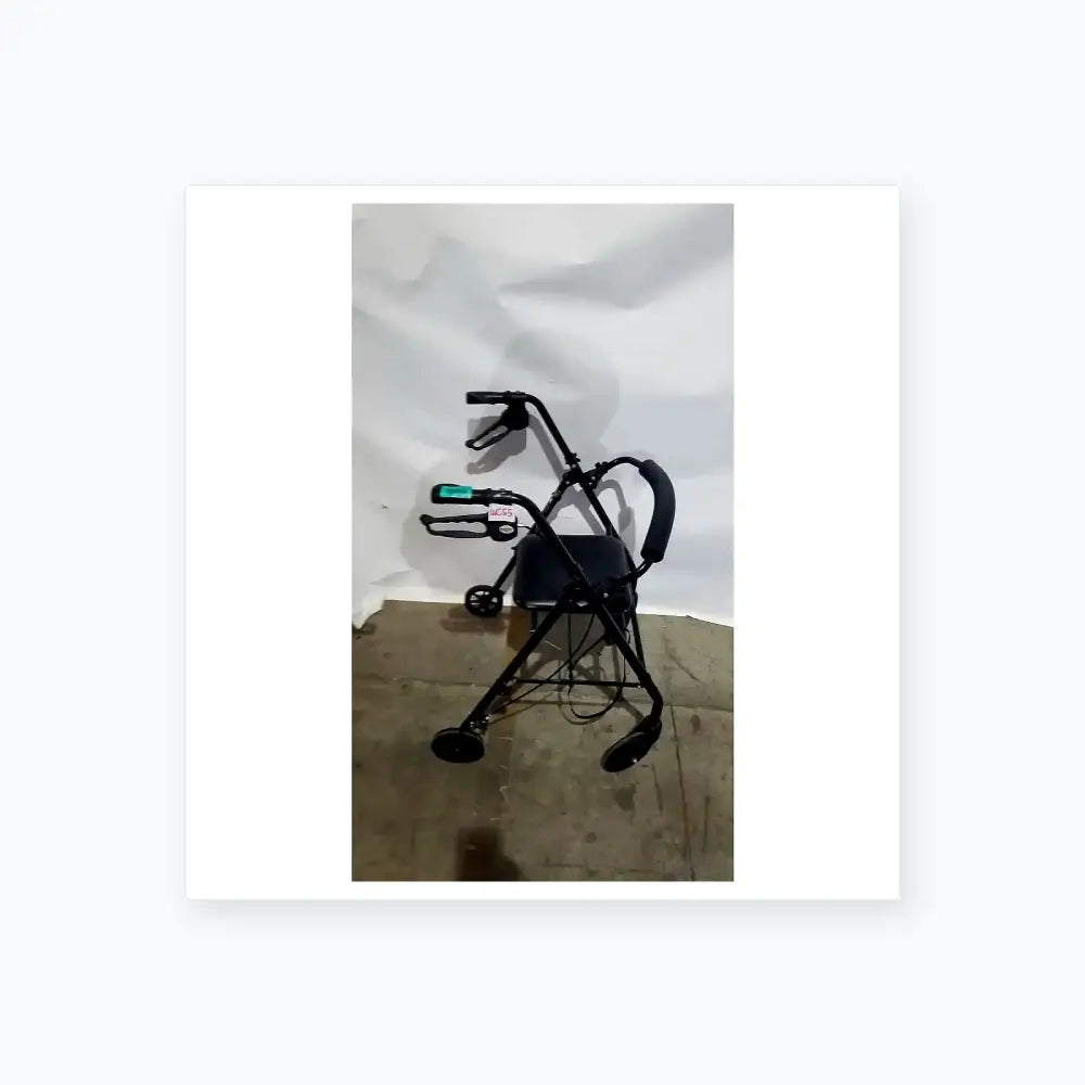 Reuse Medical Equipment Black Equate Rolling Walker for Seniors with Seat and Wheels Hand-Operated Loop Locks, second-hand product photo 13
