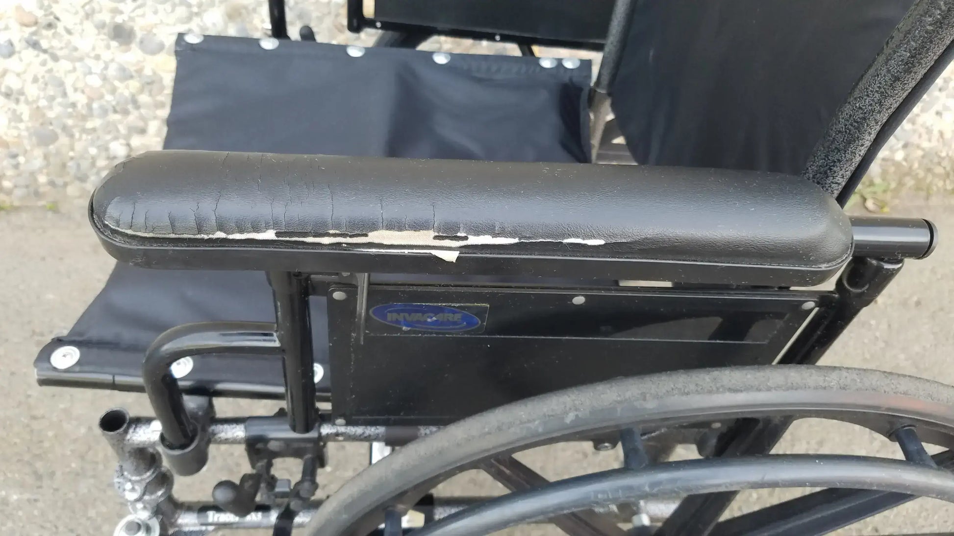 Reuse Medical Equipment Black Invacare Tracer SX5 Wheelchair Featuring Sturdy Arm Rests Wheelchairs, second-hand product photo 6