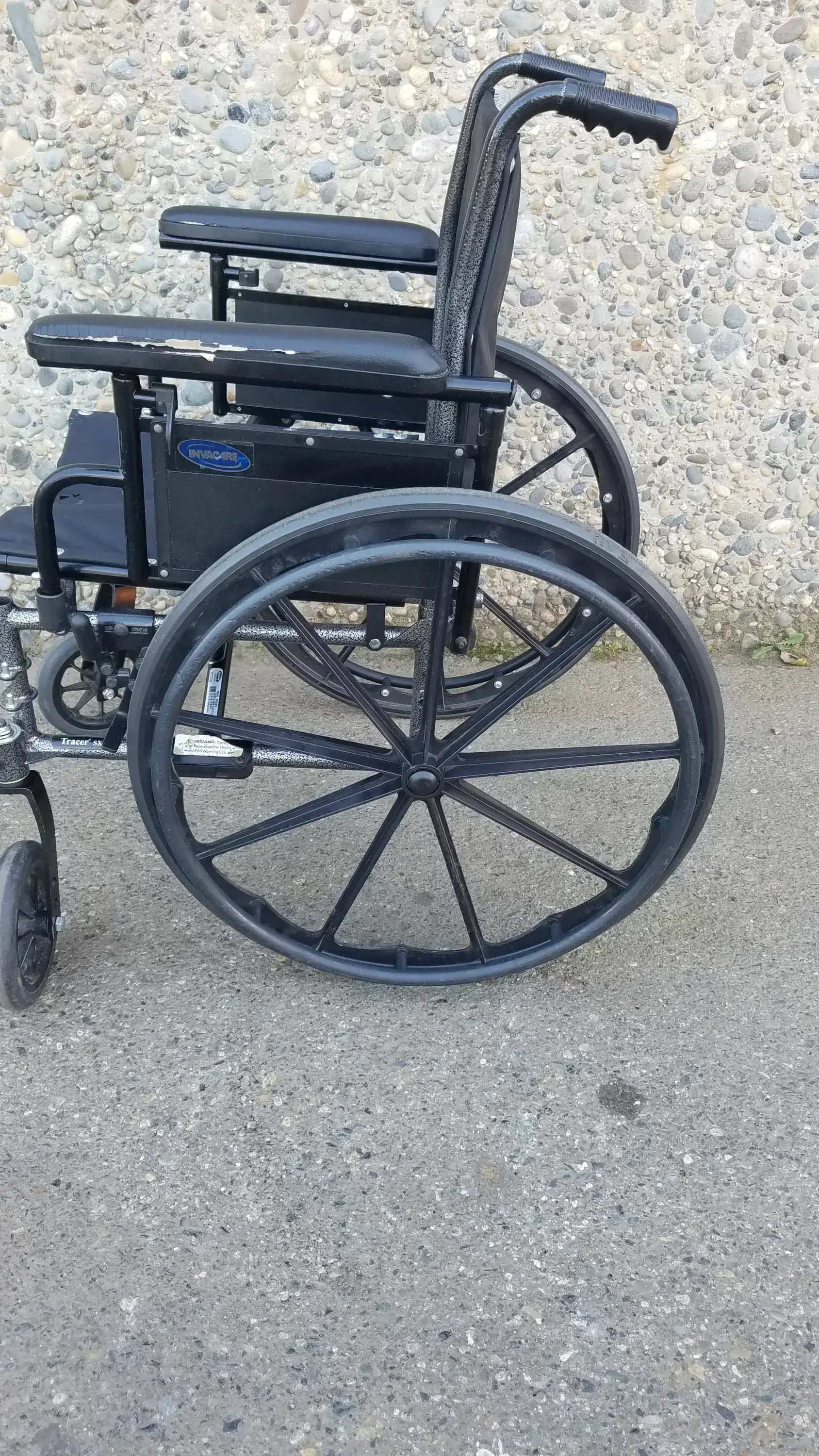 Reuse Medical Equipment Black Invacare Tracer SX5 Wheelchair Featuring Sturdy Arm Rests Wheelchairs, second-hand product photo 8