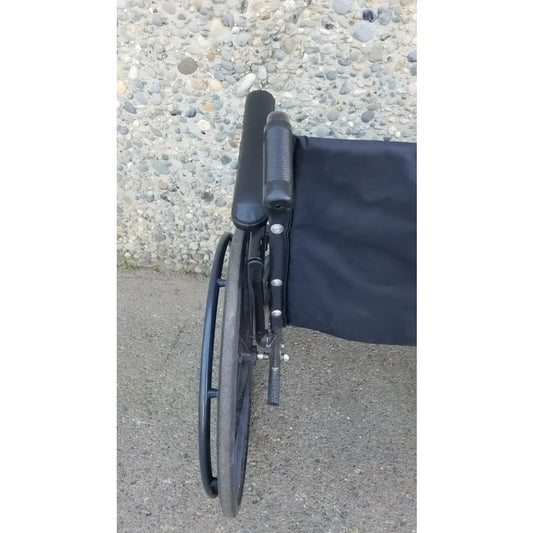 Reuse Medical Equipment Black Invacare Tracer SX5 Wheelchair Featuring Sturdy Arm Rests Wheelchairs, second-hand product photo 2