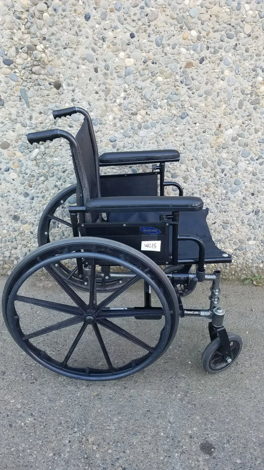 Reuse Medical Equipment Black Invacare Tracer SX5 Wheelchair Featuring Sturdy Arm Rests Wheelchairs, second-hand product photo 1