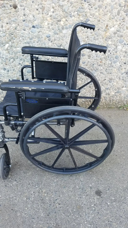 Reuse Medical Equipment Black Invacare Tracer SX5 Wheelchair Featuring Sturdy Arm Rests Wheelchairs, second-hand product photo 4