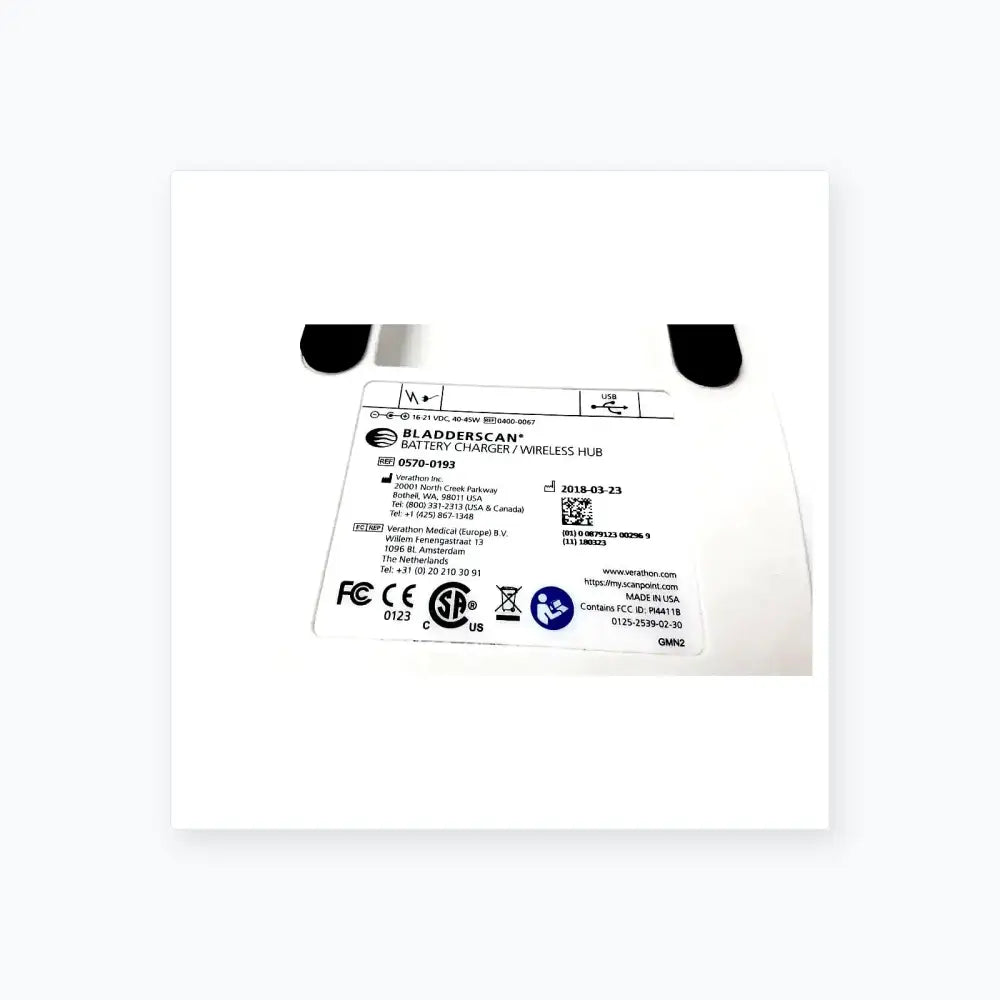 BladderScan 0570-0193 Battery Charging Wireless Hub Battery Charging Hub, as-is (for parts) product photo 8