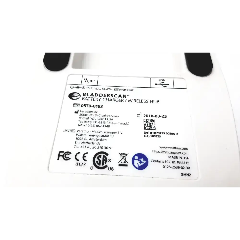 BladderScan 0570-0193 Battery Charging Wireless Hub Battery Charging Hub, as-is (for parts) product photo 8