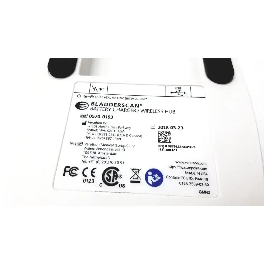 BladderScan 0570-0193 Battery Charging Wireless Hub Battery Charging Hub, as-is (for parts) product photo 8