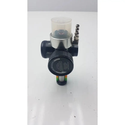 Boehringer 3704 platinum series intermitting suction regulator in black and silver with transparent pressure gauge housing