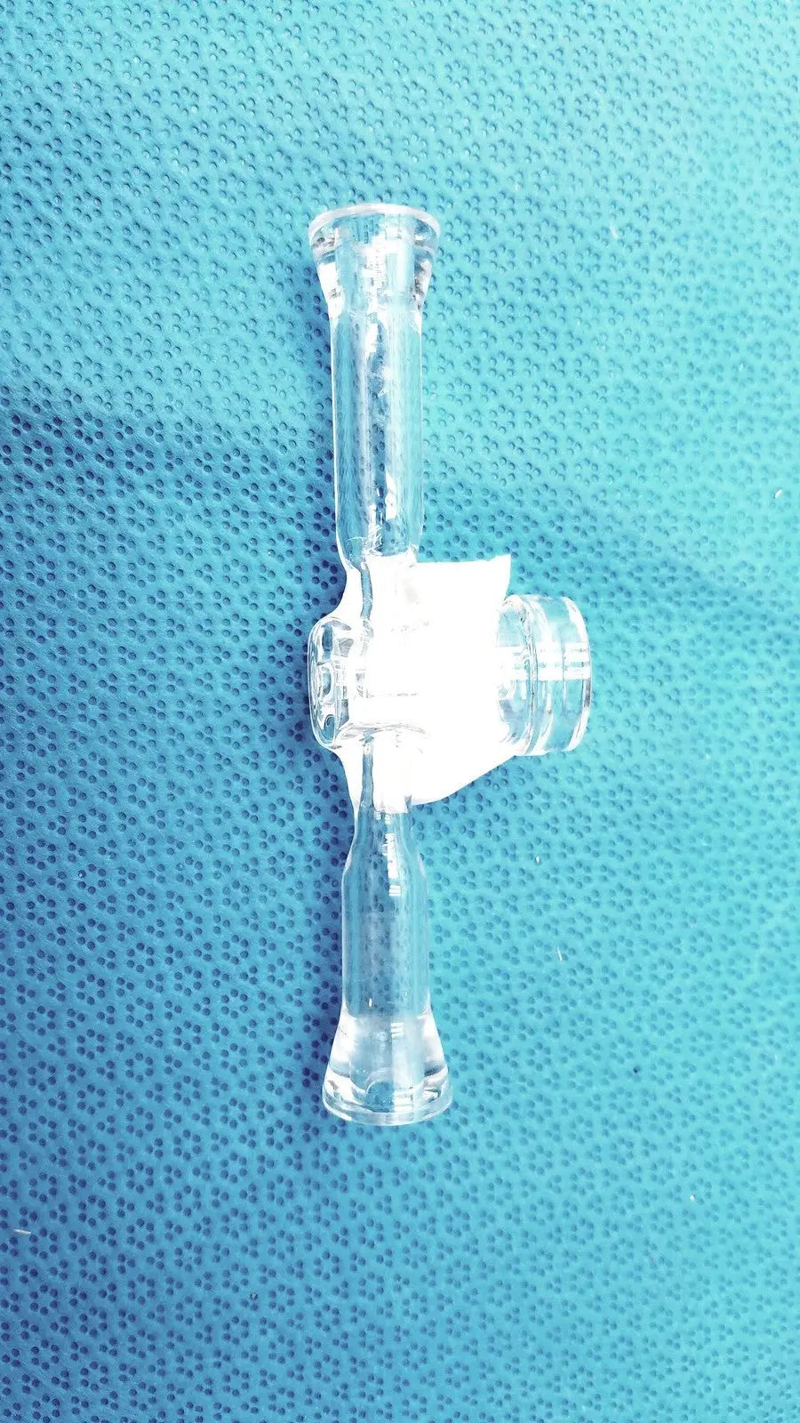 Reuse Medical Borosilicate Glass Stopcock Adapter – Lab Valve Connector, 24/40 Joint Lab Flasks, second-hand product photo 1