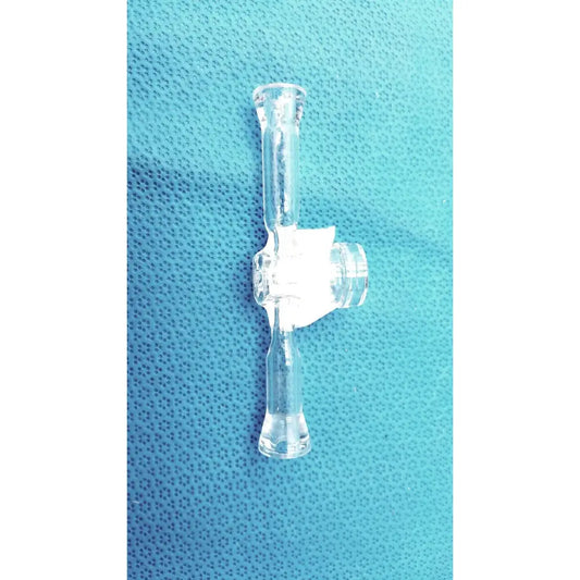 Reuse Medical Borosilicate Glass Stopcock Adapter – Lab Valve Connector, 24/40 Joint Lab Flasks, second-hand product photo 1