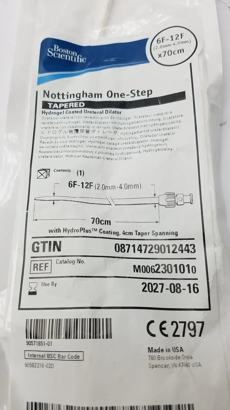 Boston Scientific 230-101 Notiingham One-Step Taperred Ureteral Dilator, second-hand product photo 4