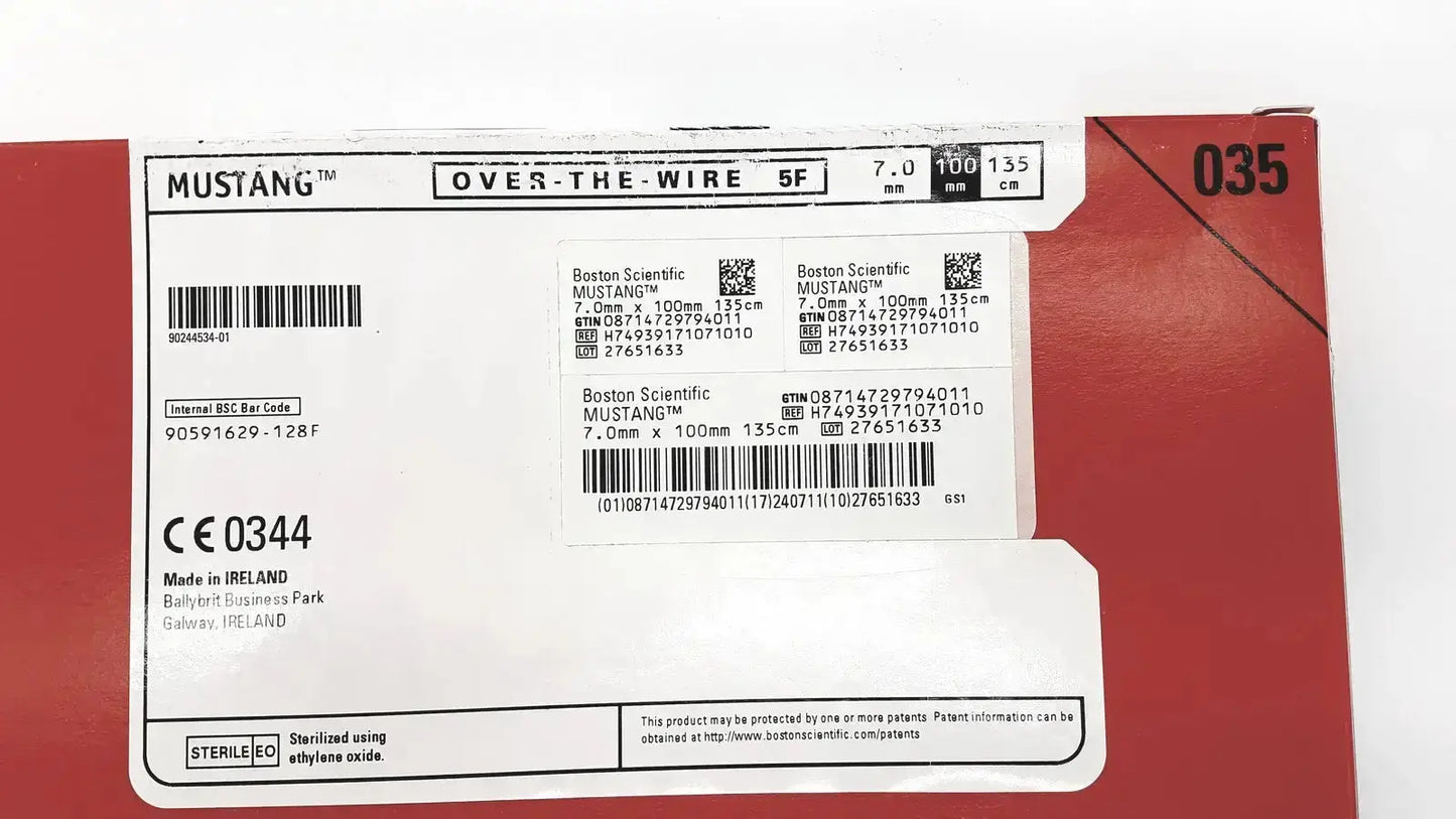 Boston Scientific H74939171120610 Mustang Over the Wire 7F, 12.0mm x 60mm, 135cm Balloon Catheter, second-hand product photo 9