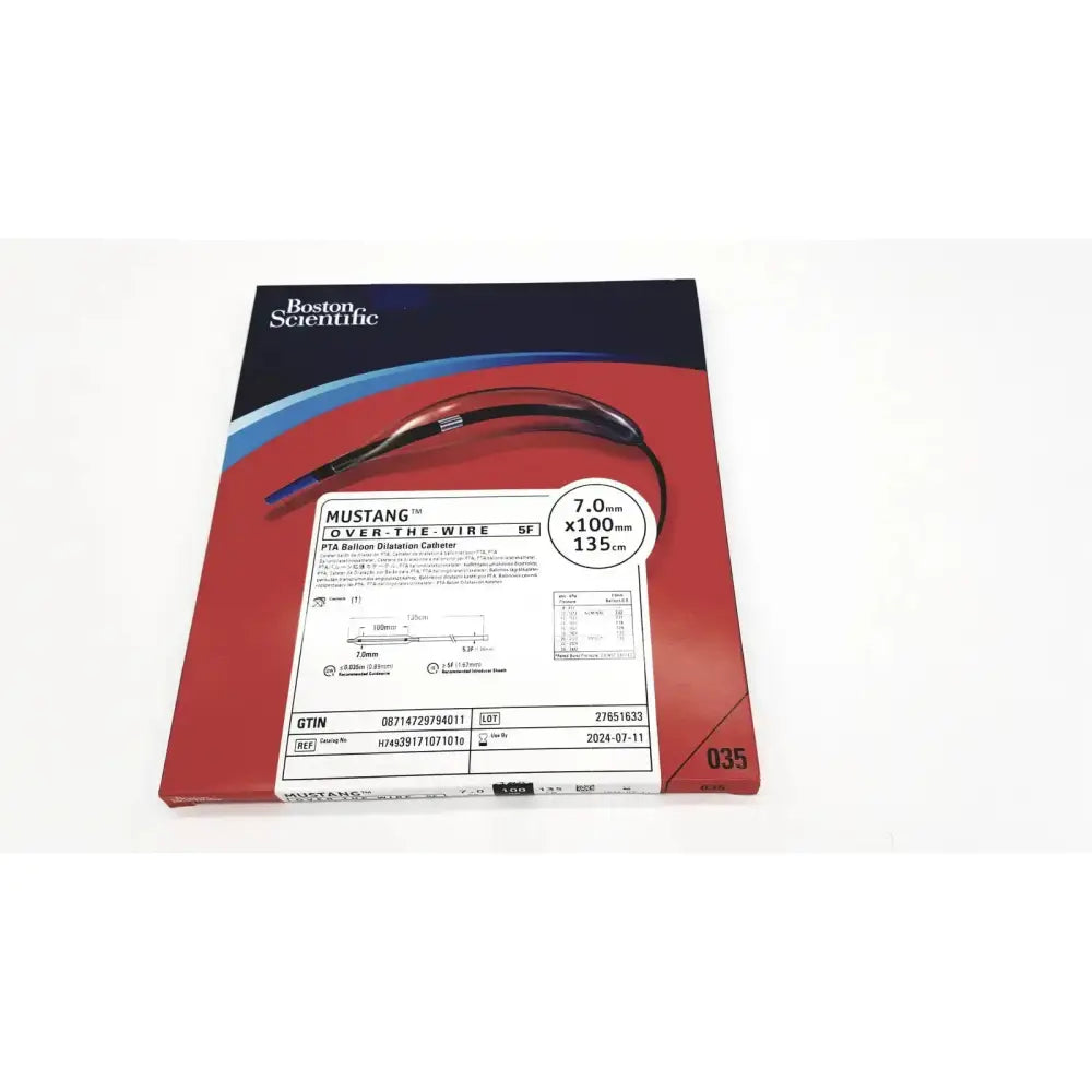 Boston Scientific H74939171120610 Mustang Over the Wire 7F, 12.0mm x 60mm, 135cm Balloon Catheter, new product photo 1