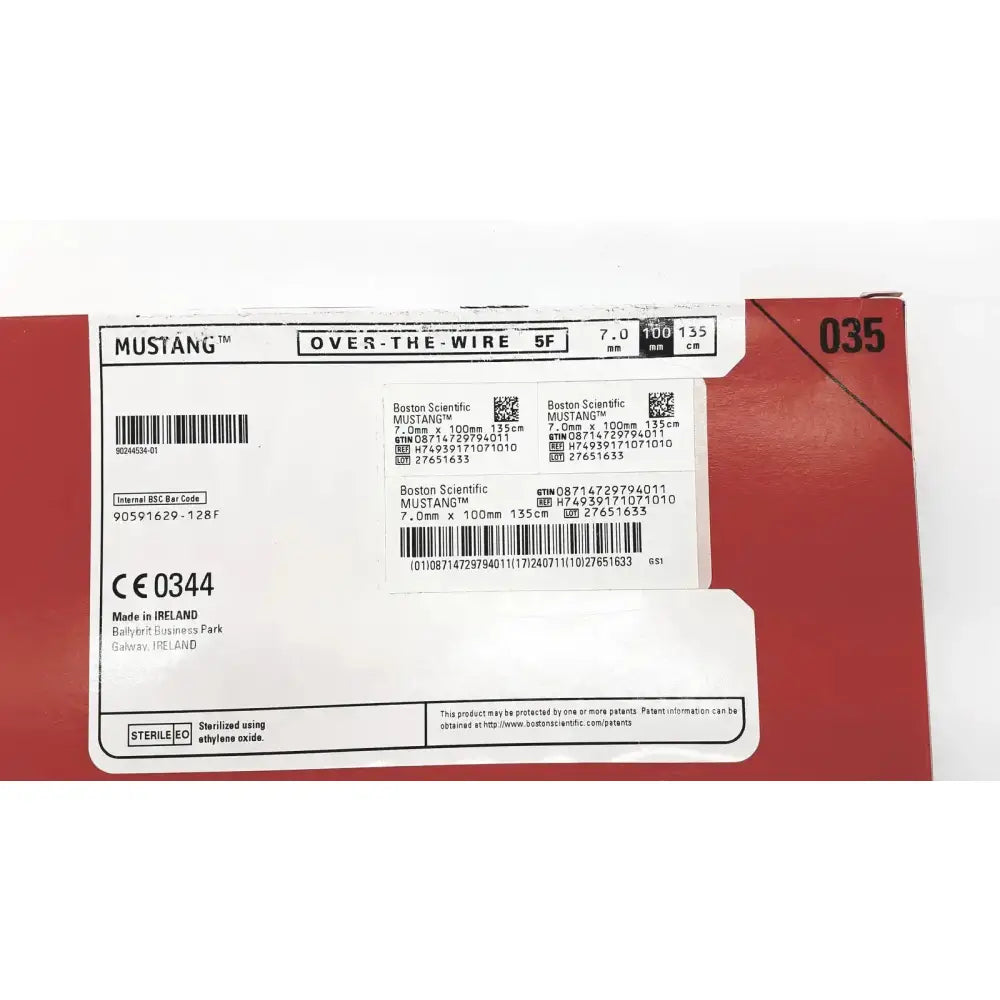 Boston Scientific H74939171120610 Mustang Over the Wire 7F, 12.0mm x 60mm, 135cm Balloon Catheter, new product photo 9