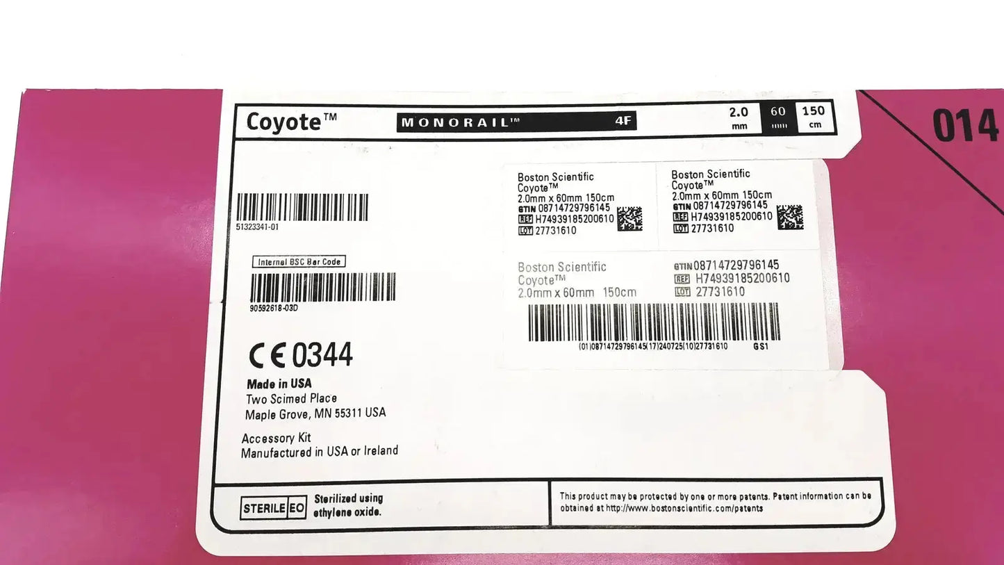 Boston Scientific PTA Ballom Dilatation Cattheter Ref: H7493918520061 PTA Balloon Dilatation Catheter, new product photo 10