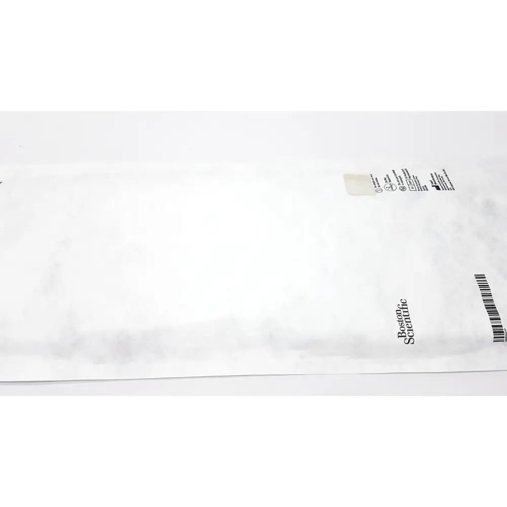 White sterile surgical pouch of boston scientific ureteral dilation system with barcode and branding visible
