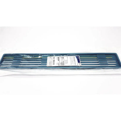 Blue plastic case containing silver metal welding electrodes for Boston Scientific ureteral dilation system M0062401000