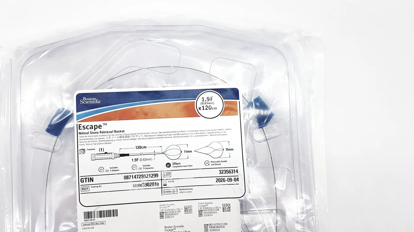 Boston Scientific Zero Tip Nitinol Retrieval Basket 2.4f X 120cm, Ref. M00639010 Nitinol Retrieval Basket, new product photo 17