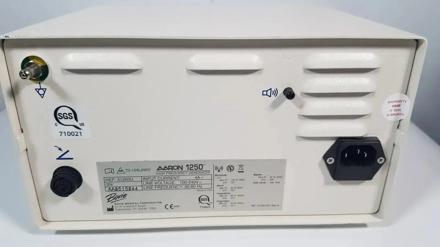 Bovie Aaron 1250 Electrosurgical Generator Electrosurgical Generator, second-hand product photo 5