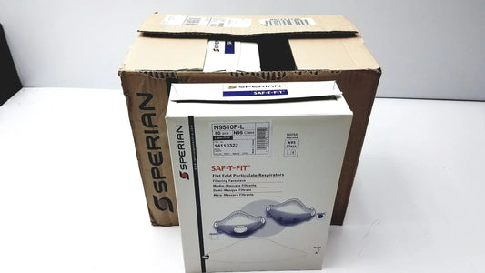 Reuse Medical Boxes Sperian 14110322 SAF-T-FIT N9510F Flat Fold Respirators Respirator Masks, second-hand product photo 1