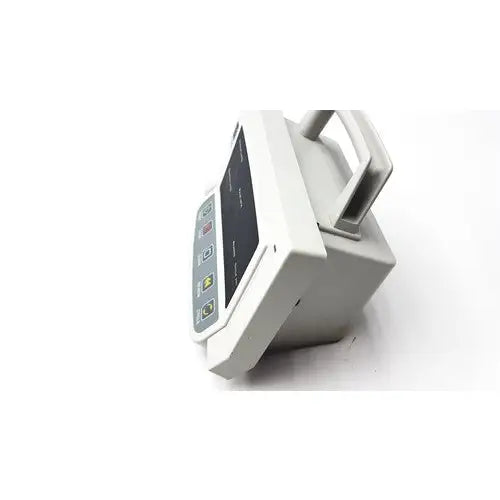 Gray medical infusion pump with digital display and control buttons for automatic blood pressure monitoring use