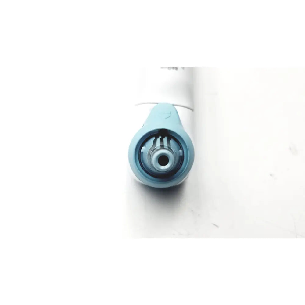 Light blue plastic pen cap with circular opening and prongs for braun thermoscan pro ear thermometer ref 901054