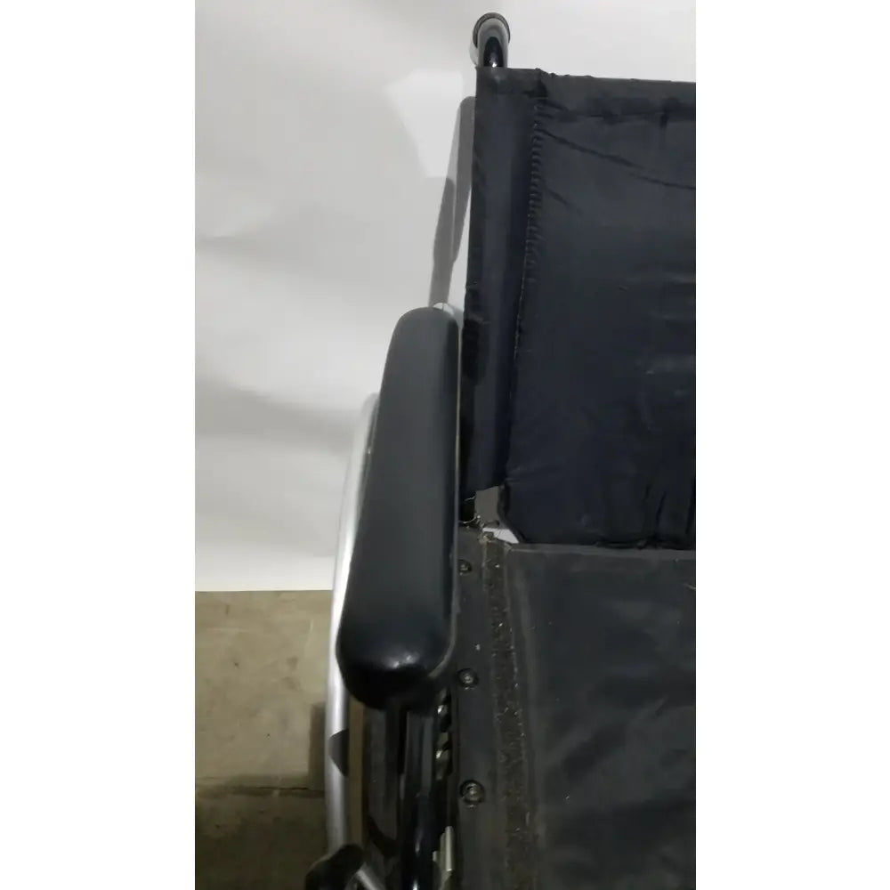 Reuse Medical Equipment Breezy Folding Manual Wheelchair - Lightweight Black Padded Comfort Seat Wheelchairs, second-hand product photo 17
