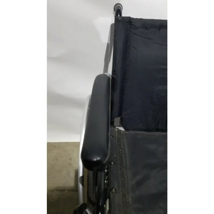 Reuse Medical Equipment Breezy Folding Manual Wheelchair - Lightweight Black Padded Comfort Seat Wheelchairs, second-hand product photo 17