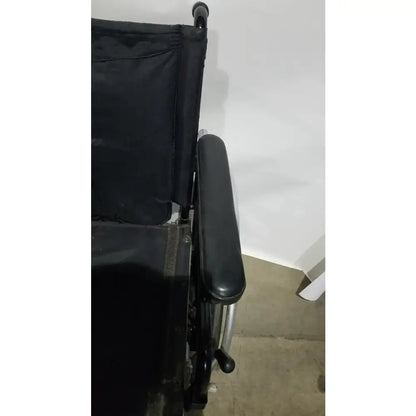 Reuse Medical Equipment Breezy Folding Manual Wheelchair - Lightweight Black Padded Comfort Seat Wheelchairs, second-hand product photo 13