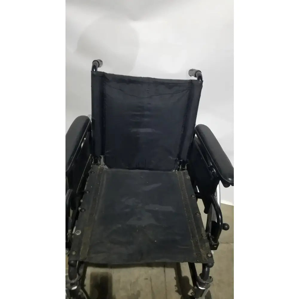 Reuse Medical Equipment Breezy Folding Manual Wheelchair - Lightweight Black Padded Comfort Seat Wheelchairs, second-hand product photo 19