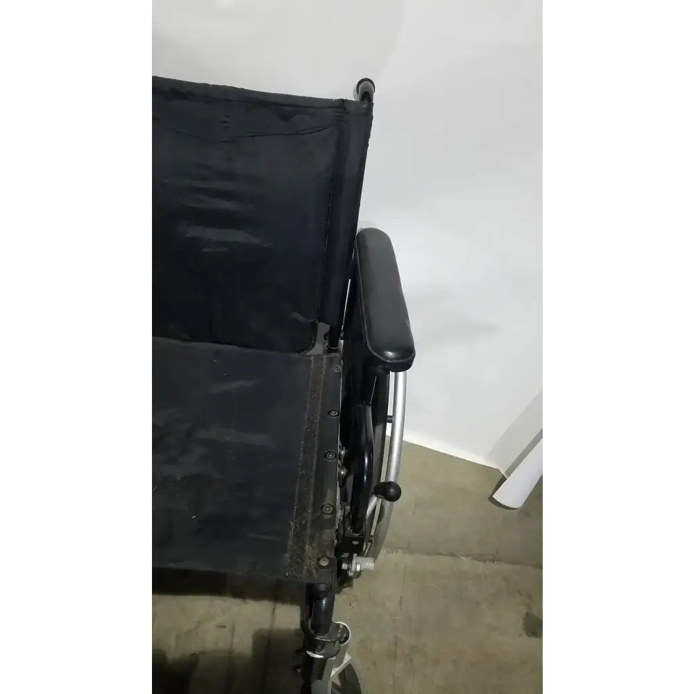 Reuse Medical Equipment Breezy Folding Manual Wheelchair - Lightweight Black Padded Comfort Seat Wheelchairs, second-hand product photo 14