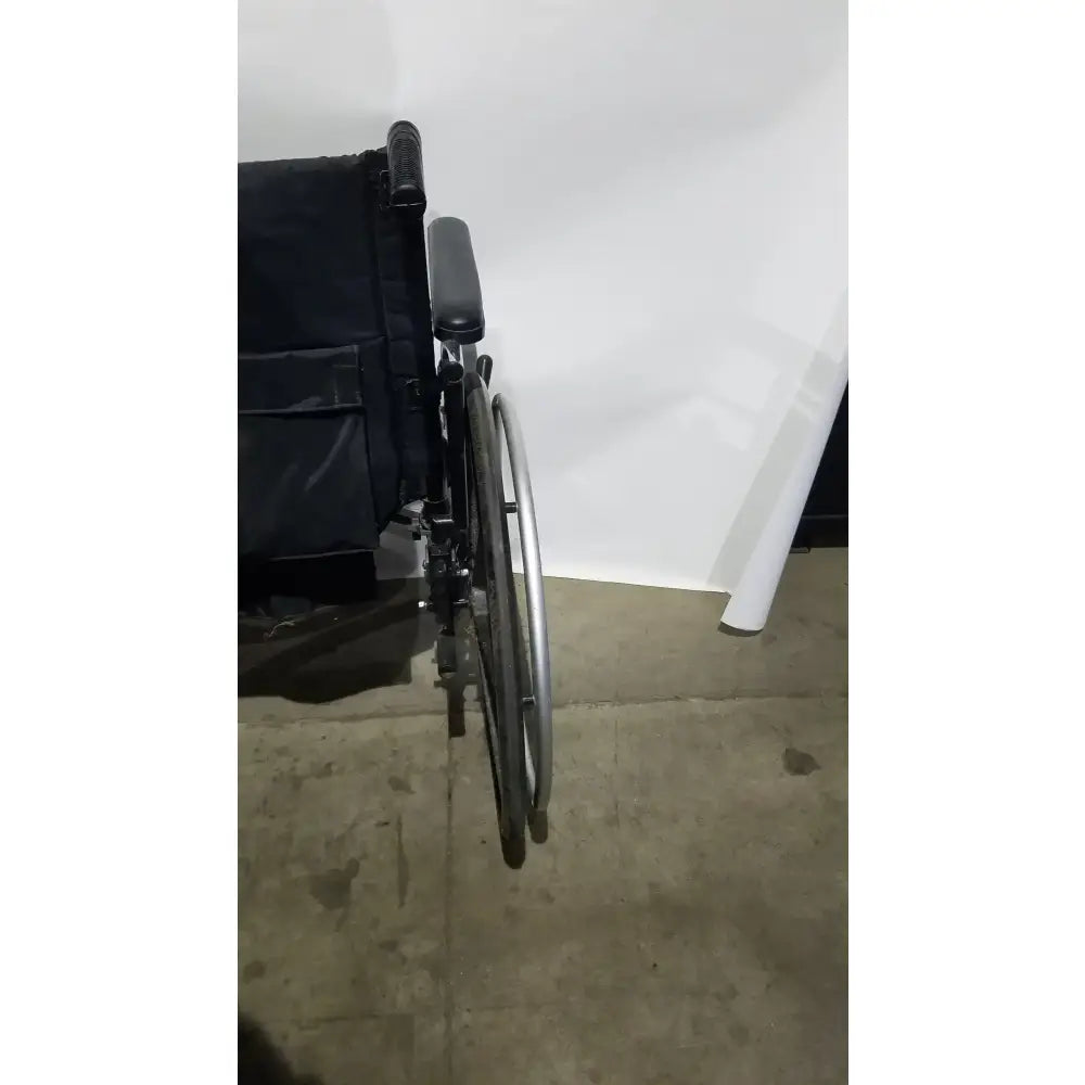 Reuse Medical Equipment Breezy Folding Manual Wheelchair - Lightweight Black Padded Comfort Seat Wheelchairs, second-hand product photo 3