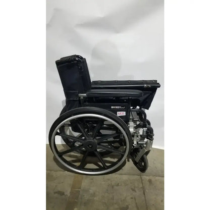 Reuse Medical Equipment Breezy Folding Manual Wheelchair - Lightweight Black Padded Comfort Seat Wheelchairs, second-hand product photo 24