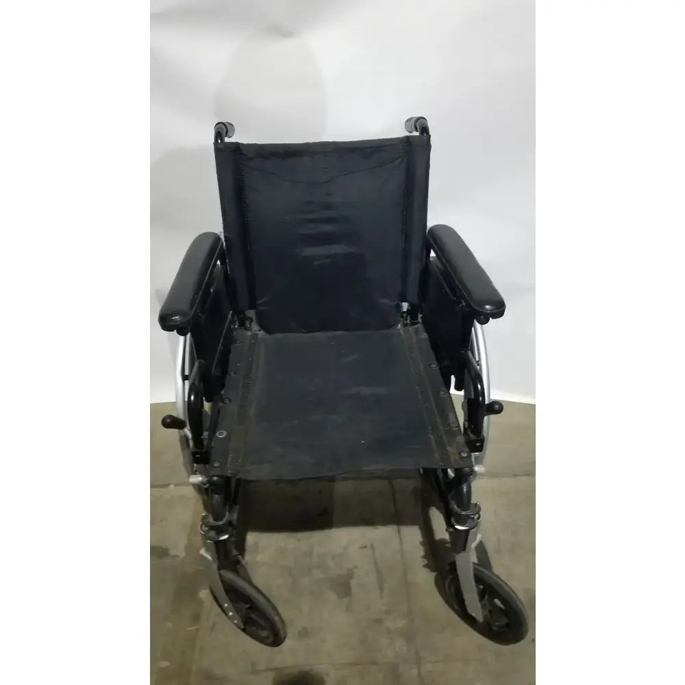 Reuse Medical Equipment Breezy Folding Manual Wheelchair - Lightweight Black Padded Comfort Seat Wheelchairs, second-hand product photo 12