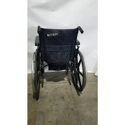 Reuse Medical Equipment Breezy Folding Manual Wheelchair - Lightweight Black Padded Comfort Seat Wheelchairs, second-hand product photo 6