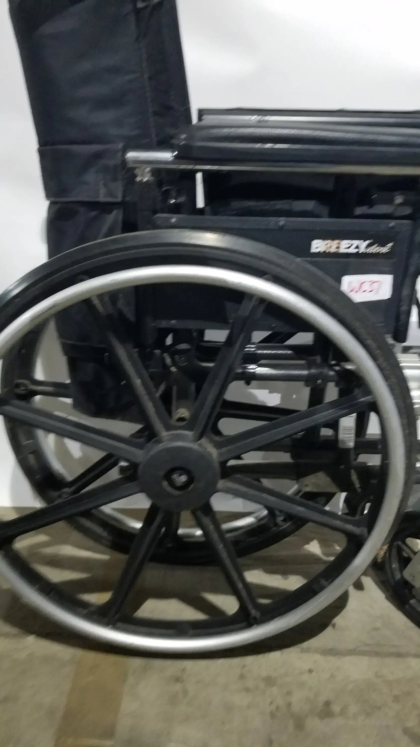 Reuse Medical Equipment Breezy Folding Manual Wheelchair - Lightweight Black Padded Comfort Seat Wheelchairs, second-hand product photo 23