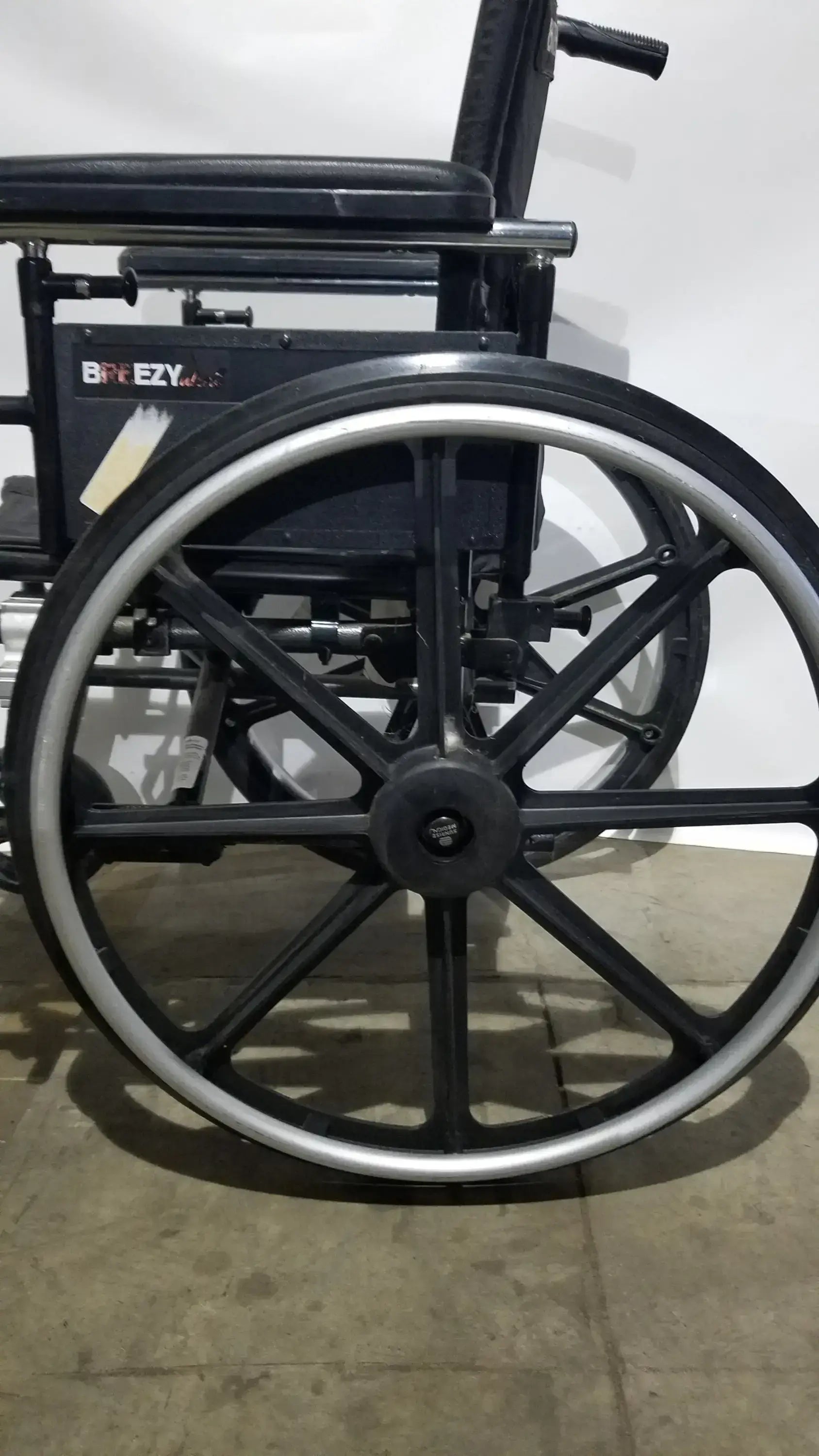 Reuse Medical Equipment Breezy Folding Manual Wheelchair - Lightweight Black Padded Comfort Seat Wheelchairs, second-hand product photo 10