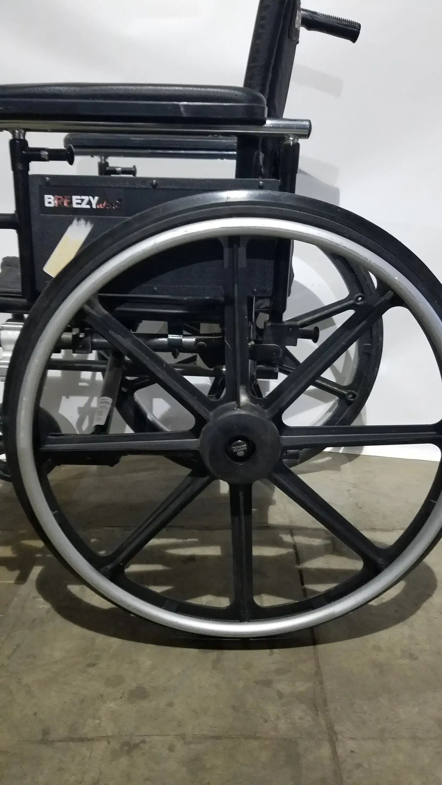 Reuse Medical Equipment Breezy Folding Manual Wheelchair - Lightweight Black Padded Comfort Seat Wheelchairs, second-hand product photo 10
