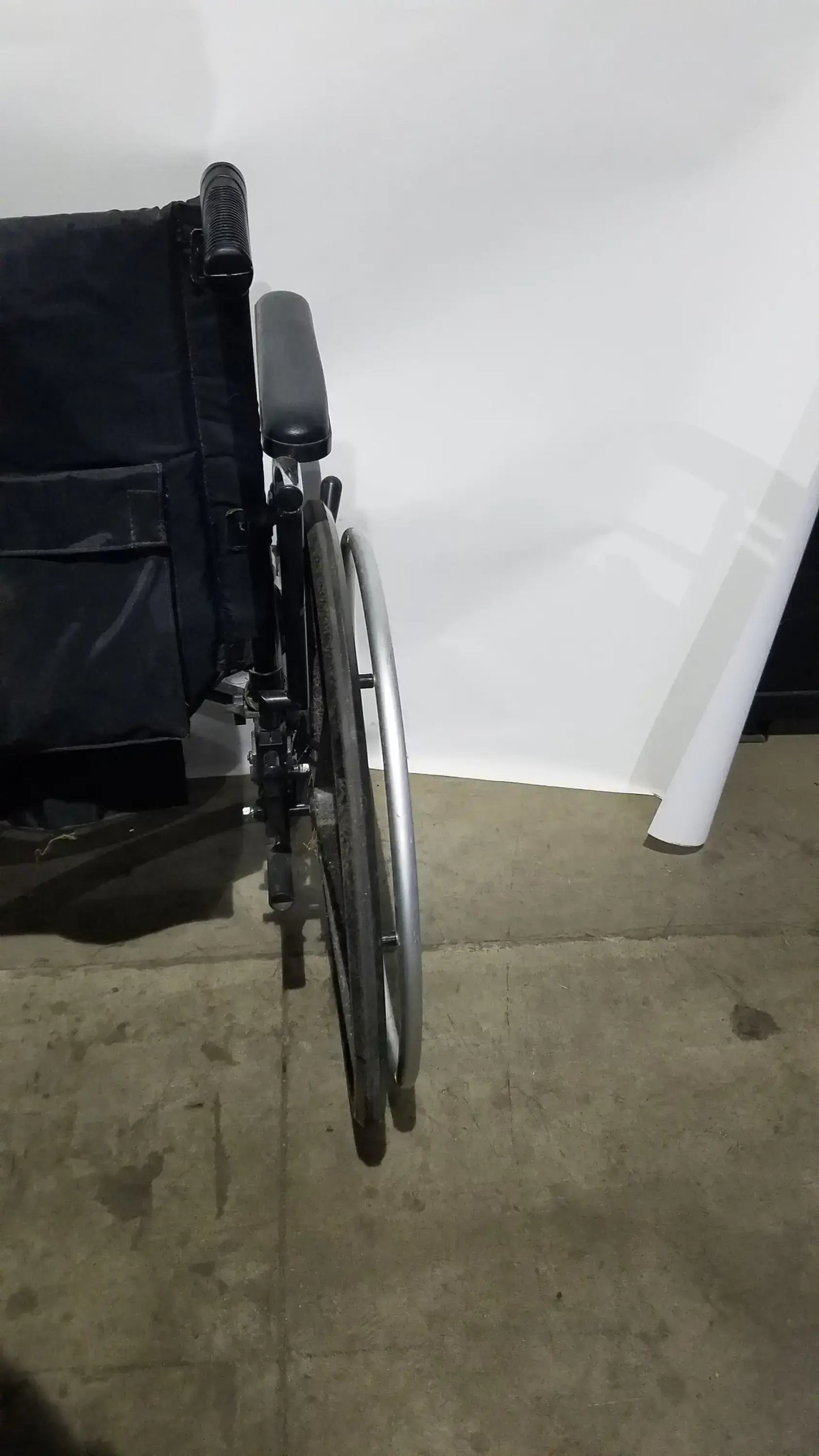 Reuse Medical Equipment Breezy Folding Manual Wheelchair - Lightweight Black Padded Comfort Seat Wheelchairs, second-hand product photo 3