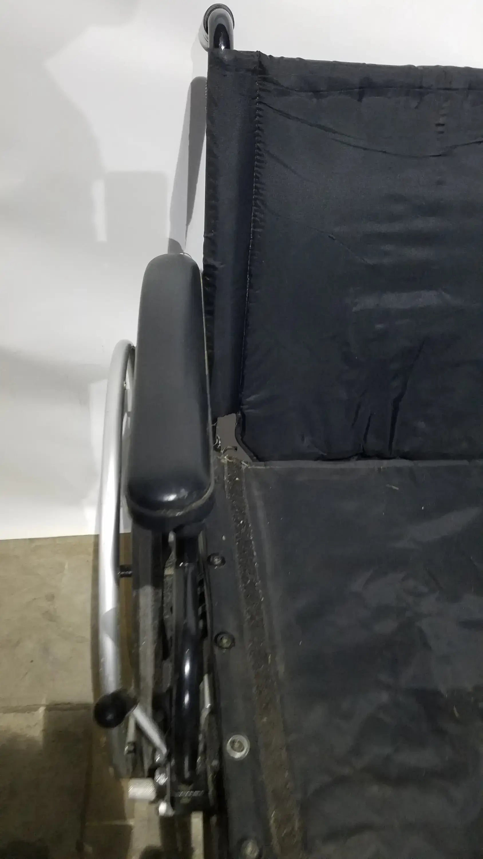 Reuse Medical Equipment Breezy Folding Manual Wheelchair - Lightweight Black Padded Comfort Seat Wheelchairs, second-hand product photo 18