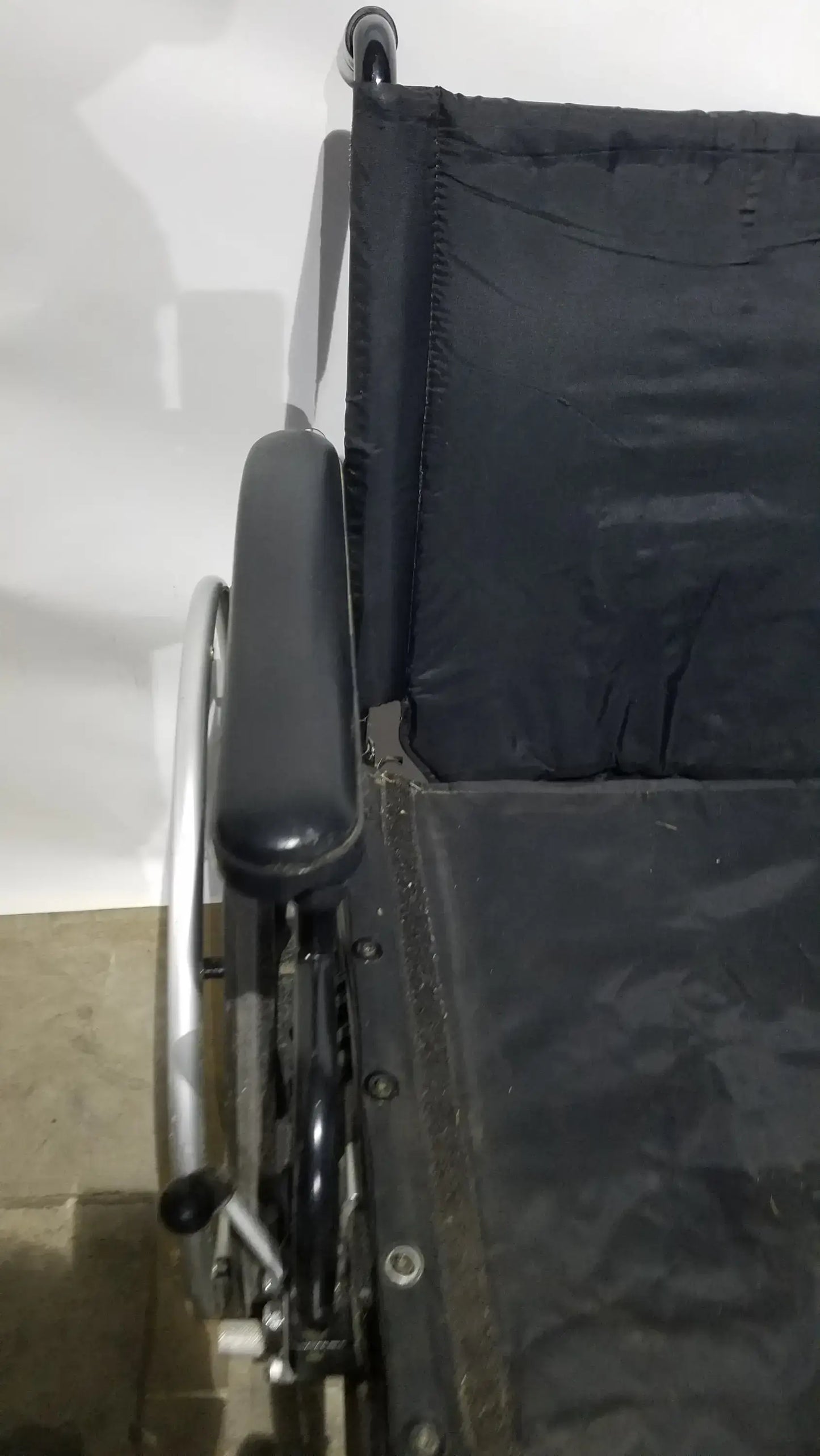 Reuse Medical Equipment Breezy Folding Manual Wheelchair - Lightweight Black Padded Comfort Seat Wheelchairs, second-hand product photo 18