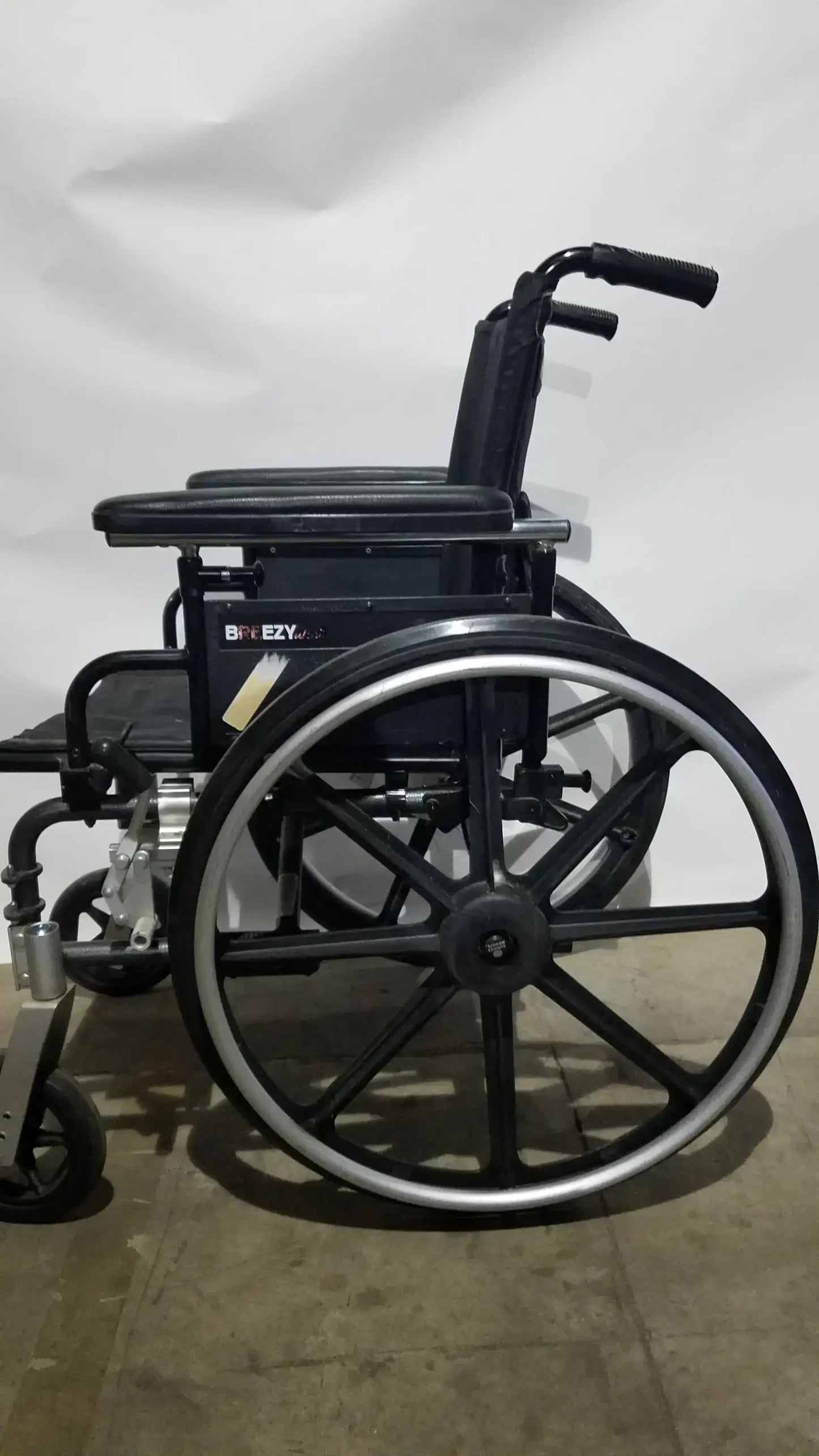 Reuse Medical Equipment Breezy Folding Manual Wheelchair - Lightweight Black Padded Comfort Seat Wheelchairs, second-hand product photo 11